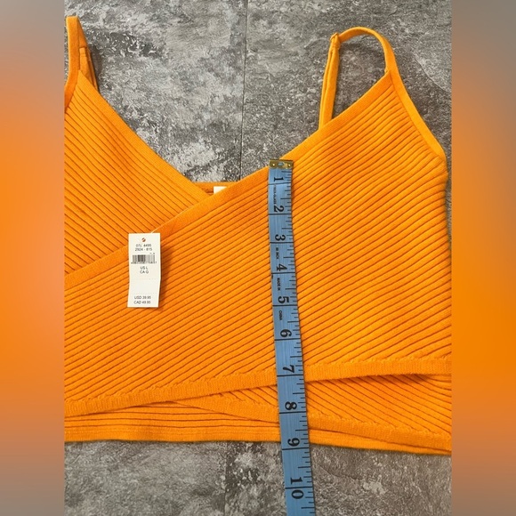 NWT Aerie Bright Orange Crop-Size: Large - Picture 6 of 6